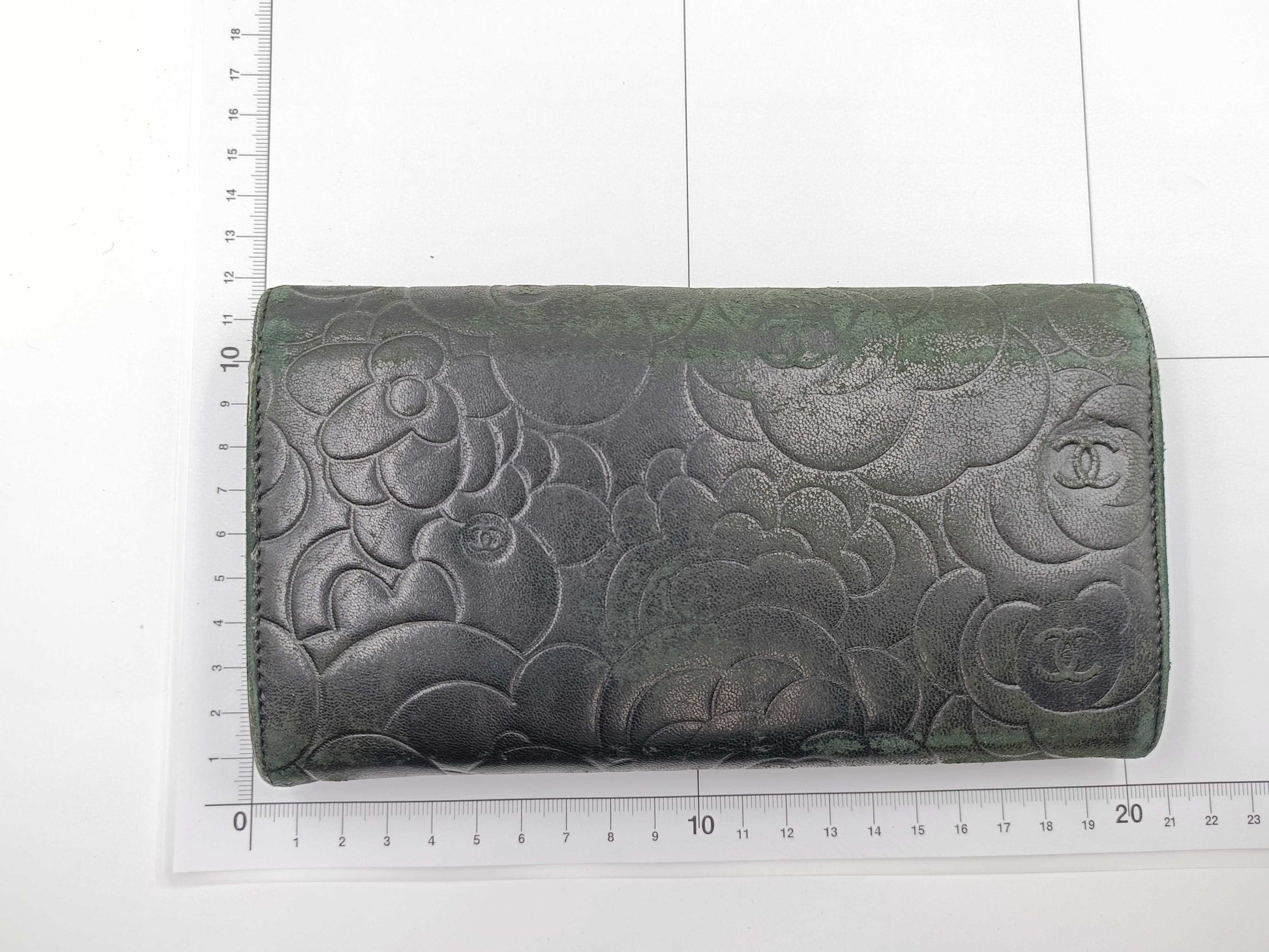 CHANEL Camellia Leather Long Wallet
