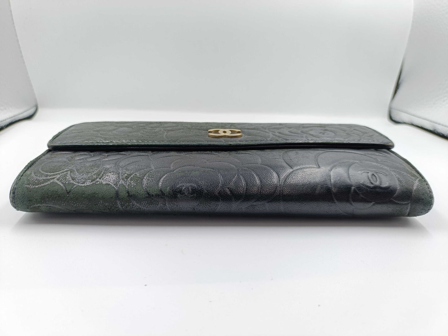 CHANEL Camellia Leather Long Wallet