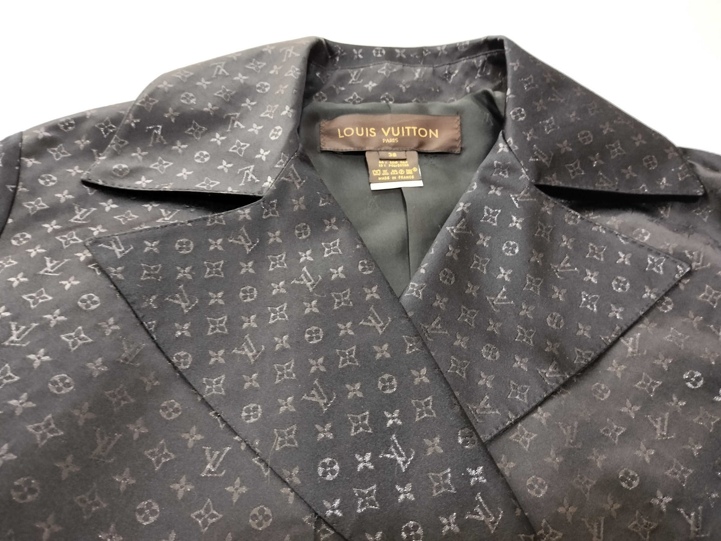 LOUIS VUITTON Monogram All-Over Print Silk Trench Coat