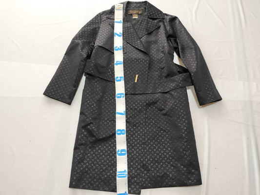LOUIS VUITTON Monogram All-Over Print Silk Trench Coat