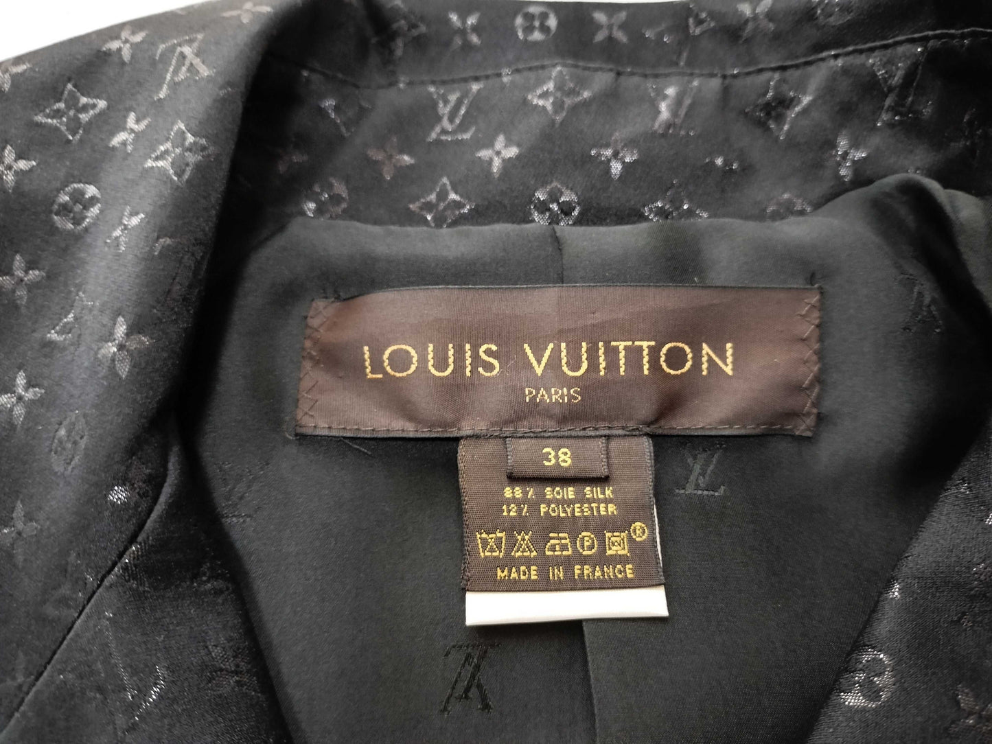 LOUIS VUITTON Monogram All-Over Print Silk Trench Coat