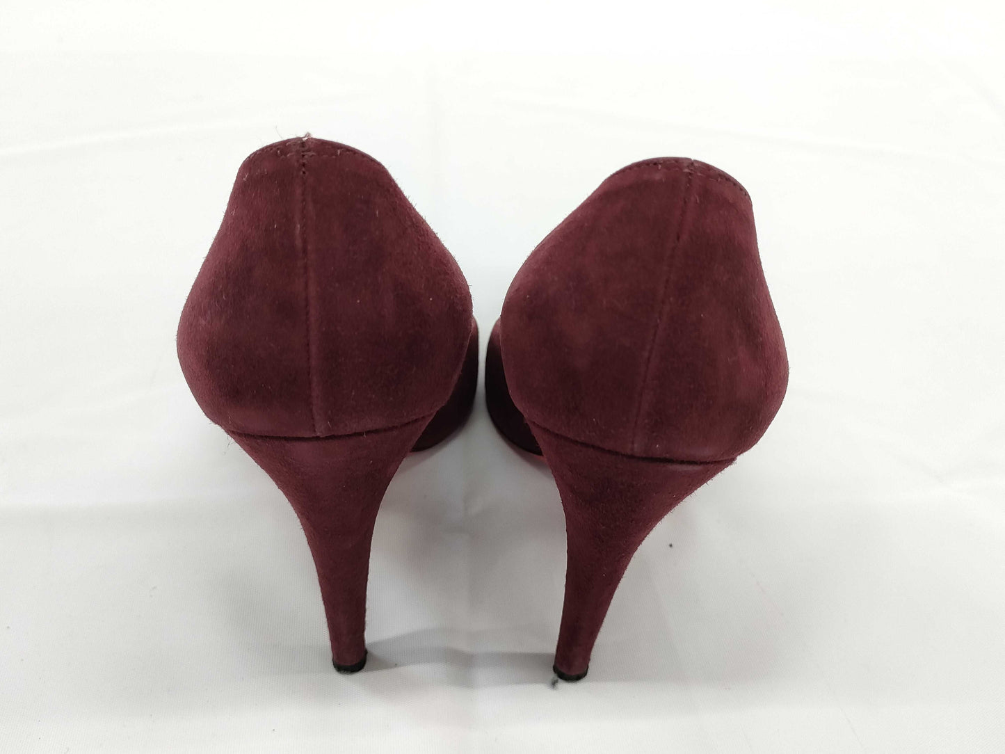 Christian Louboutin Enamel Suede Stiletto Heel Pumps