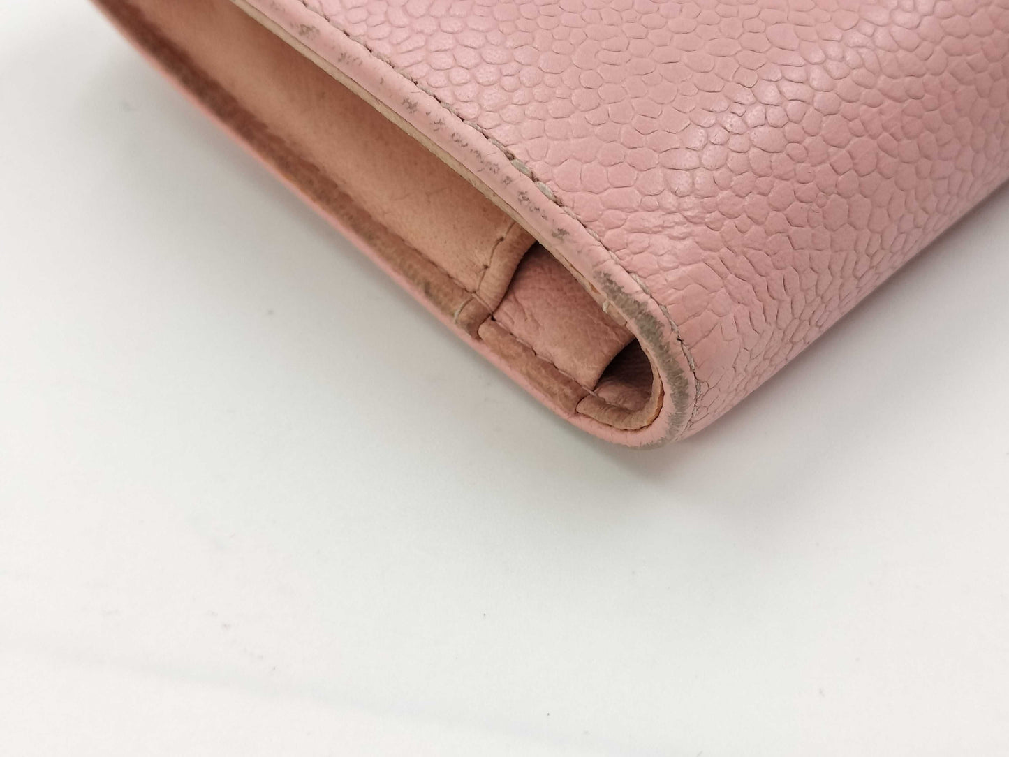 CHANEL Caviar Leather Folding Wallet