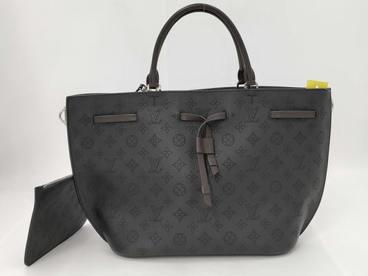 LOUIS VUITTON M54402 Mahina Girolata Noir Tote Bag with Pouch