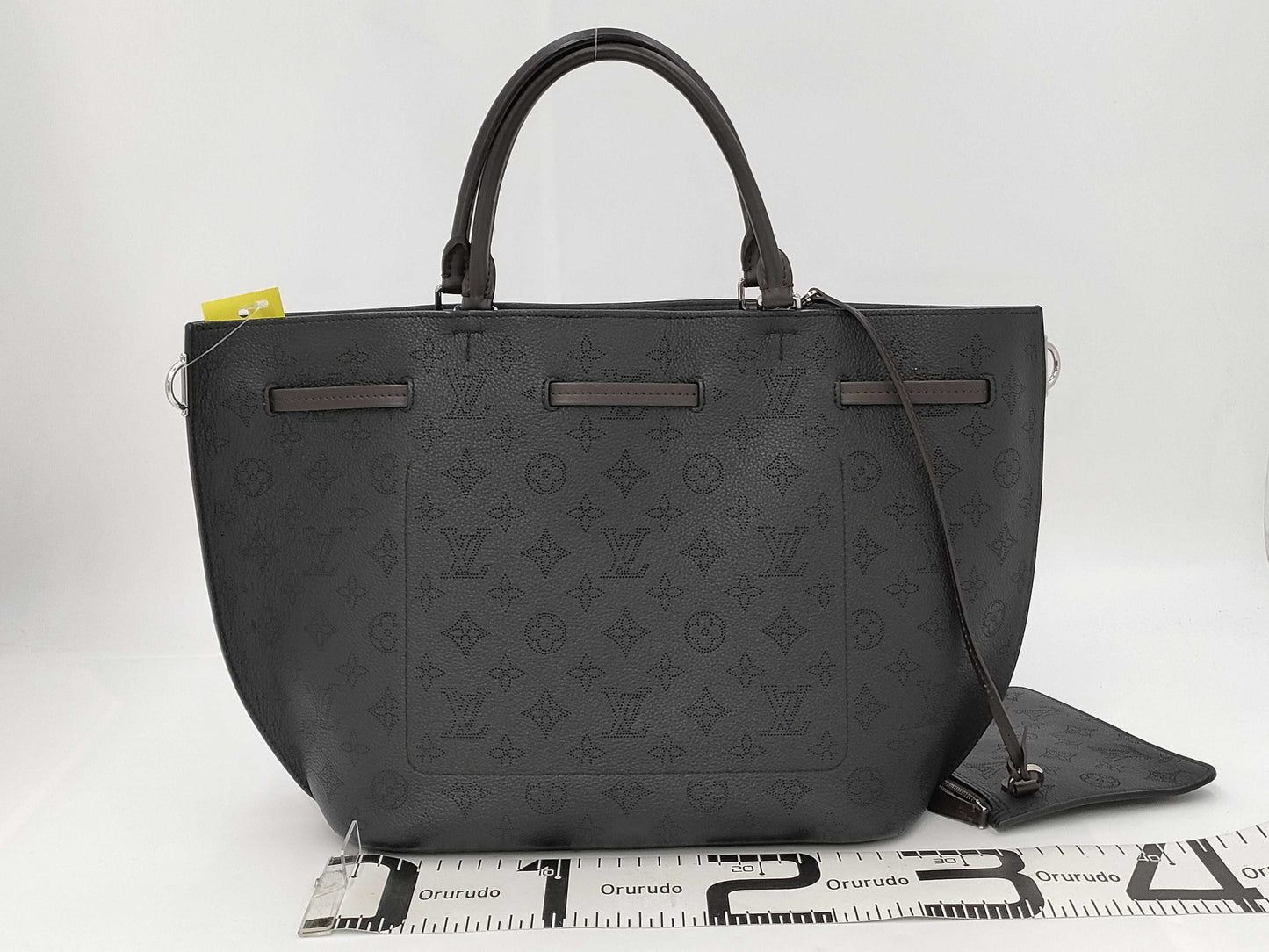 LOUIS VUITTON M54402 Mahina Girolata Noir Tote Bag with Pouch