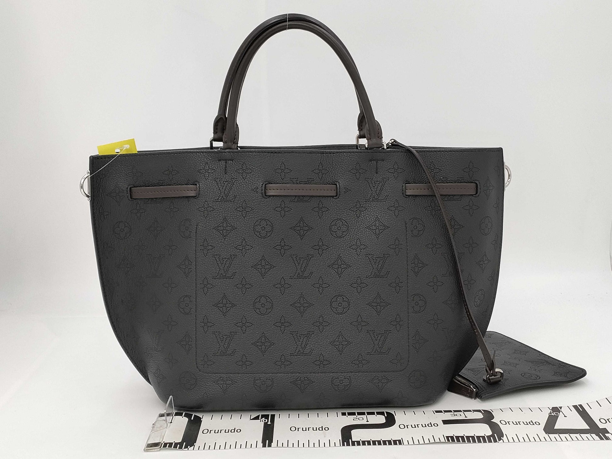 LOUIS VUITTON M54402 Mahina Girolata Noir Tote Bag with Pouch