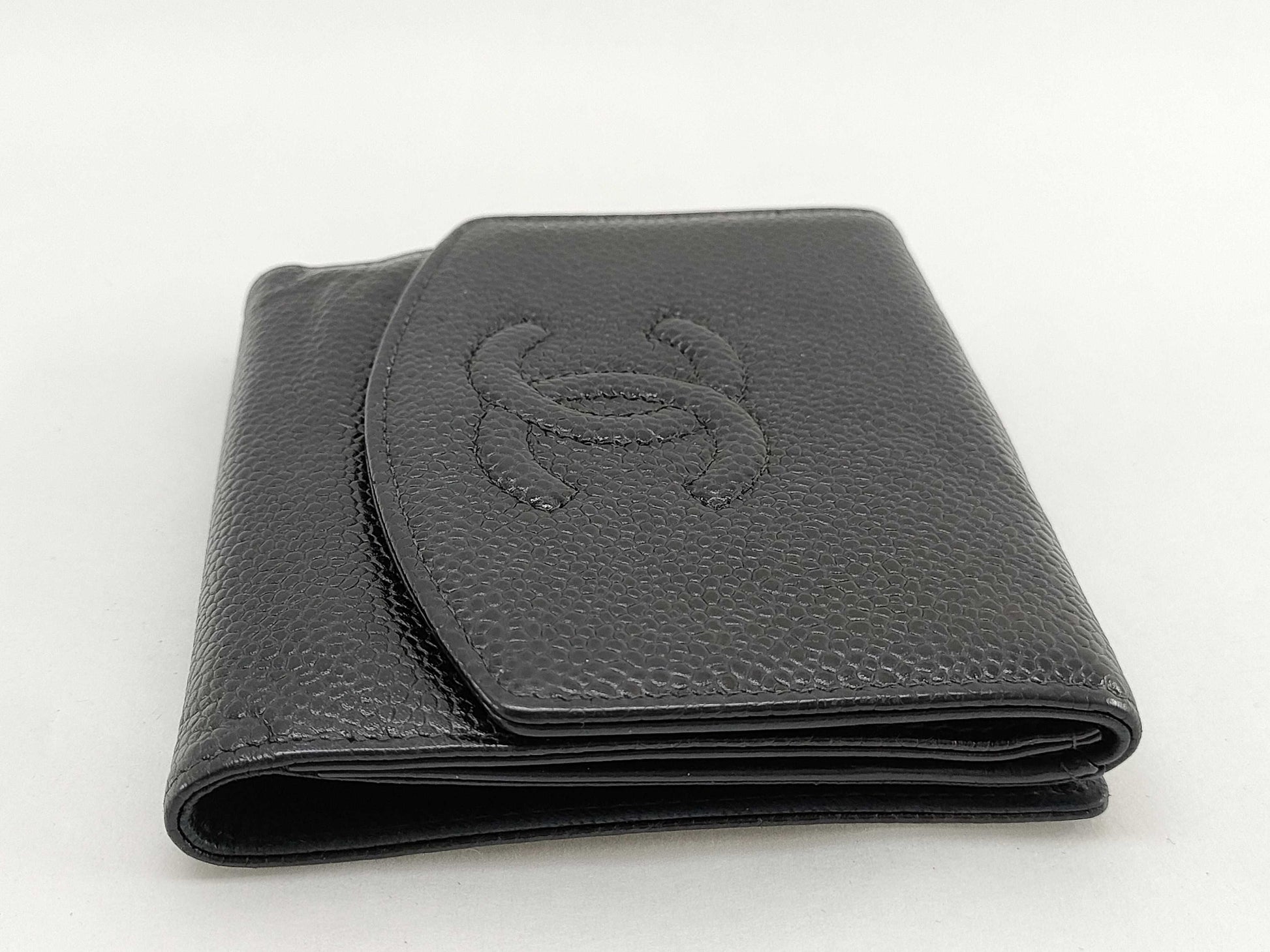 CHANEL Caviar Leather Folding Wallet, No. 7 Series