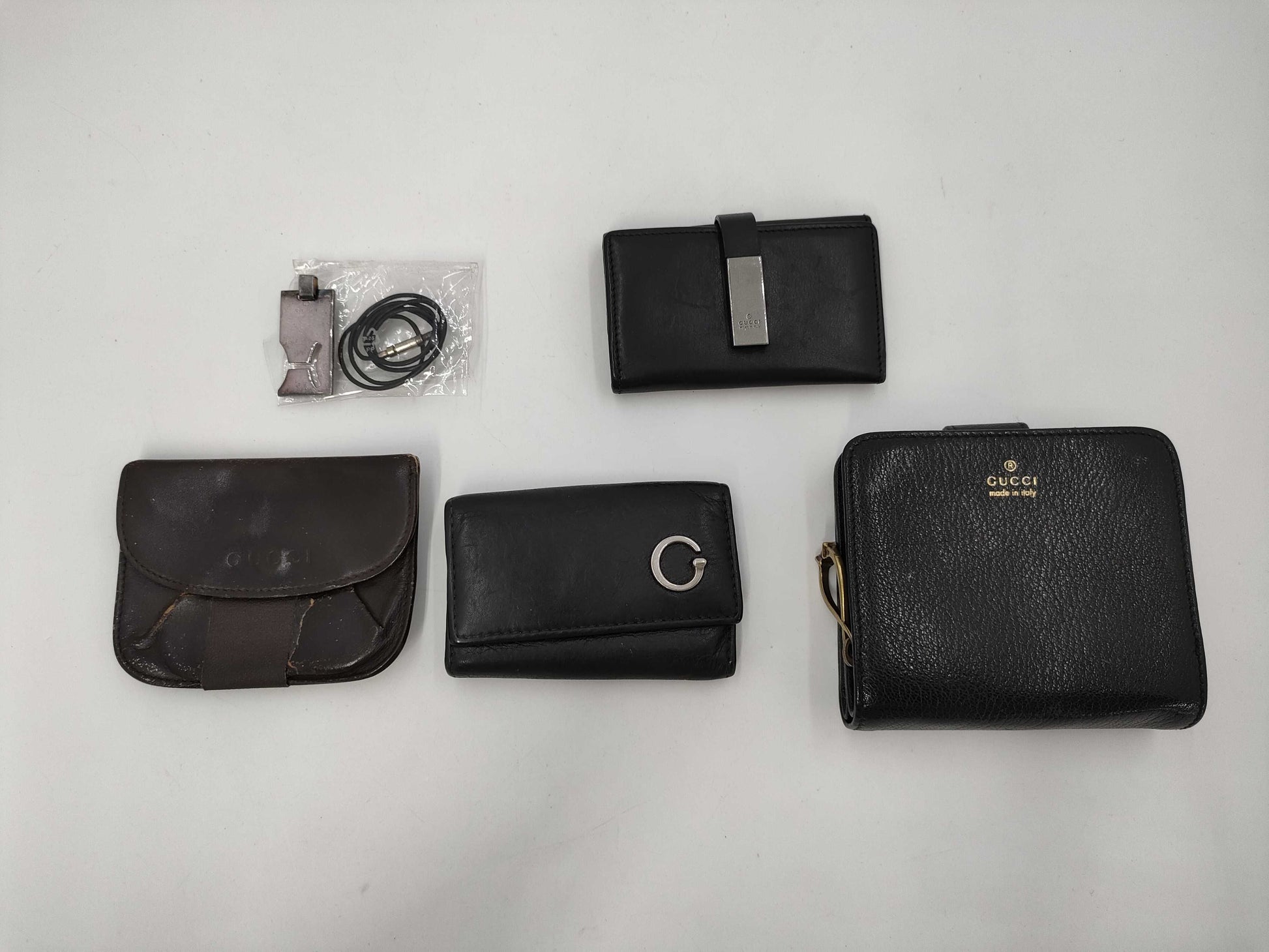 GUCCI Leather Wallet, Key Case, and Other Accessories 5-Piece Set Wallet