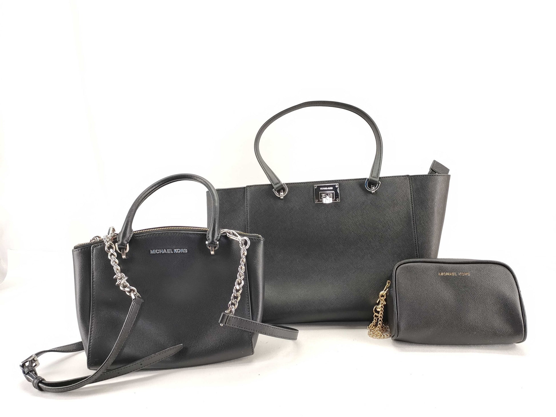 Michael Kors Tote, Chain Clutch, and 3-Piece Handbag Set