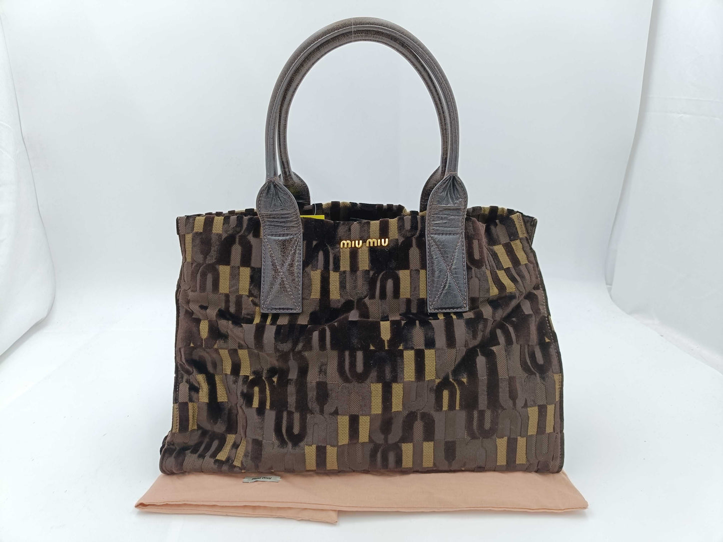 Miu Miu velour all-over print handbag