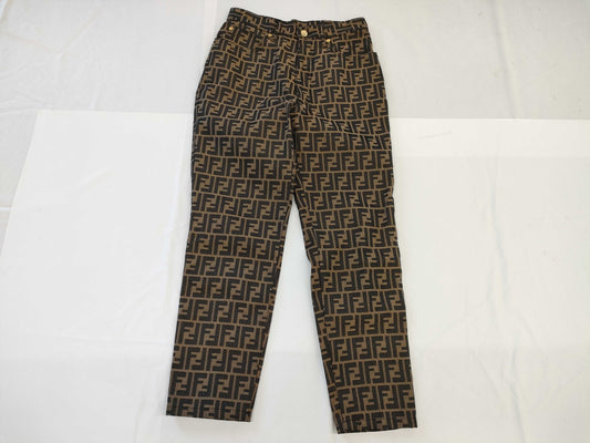 FENDI Zucca pattern 42 polyester cotton pants