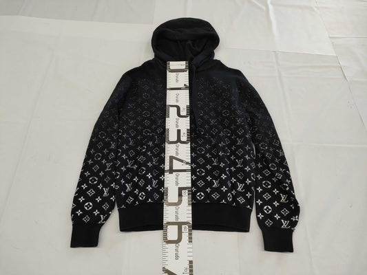 LOUIS VUITTON LV Monogram Gradient Knit Hoodie XS Tops