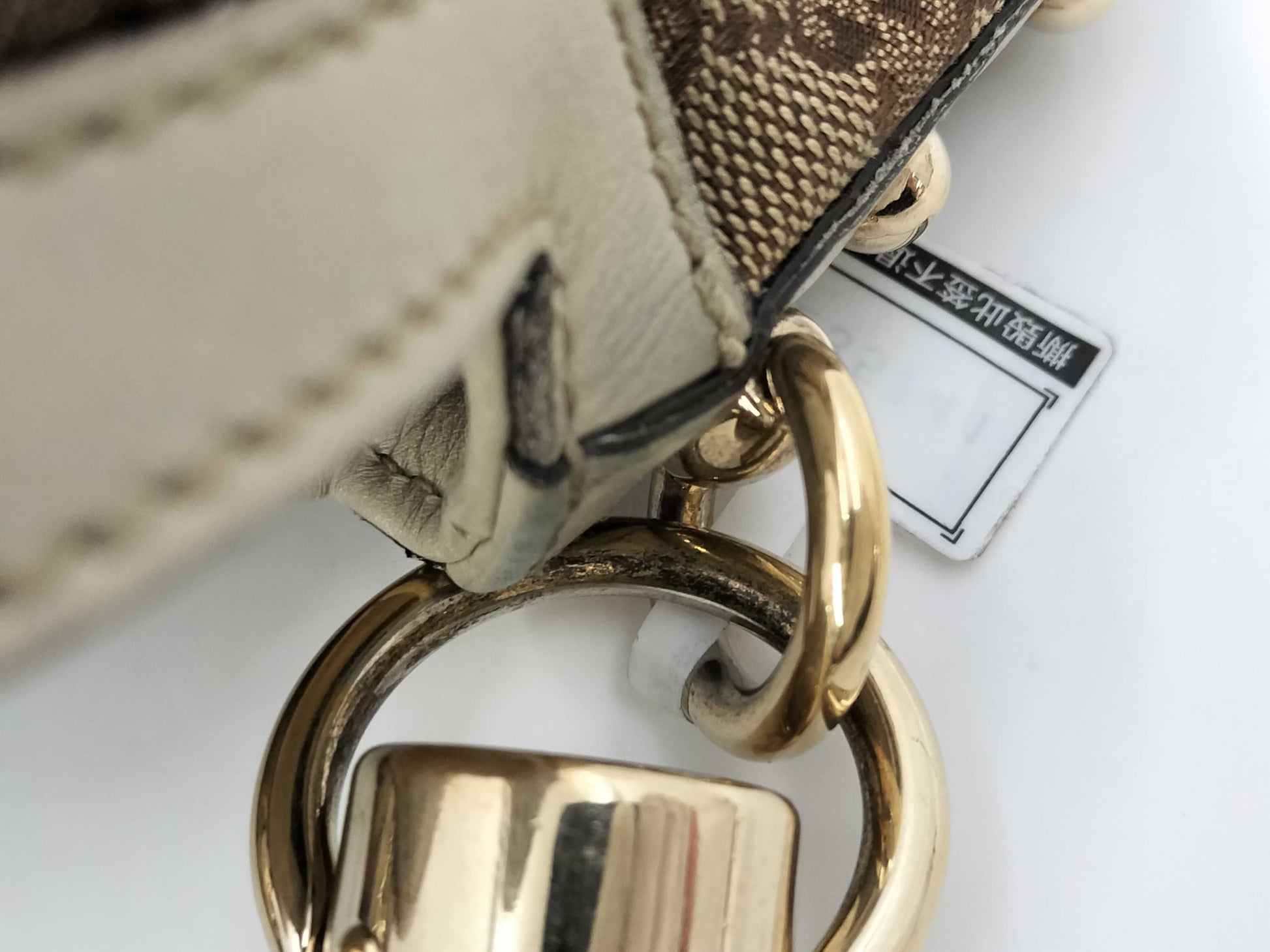 GUCCI Bamboo 185566 Indy GM GG Canvas 2WAY Handbag