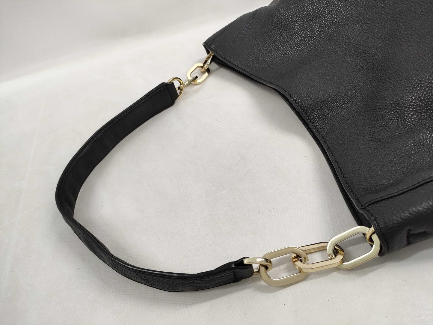 Tory Burch Leather Logo Gold Hardware Tote Bag Shoulder Bag