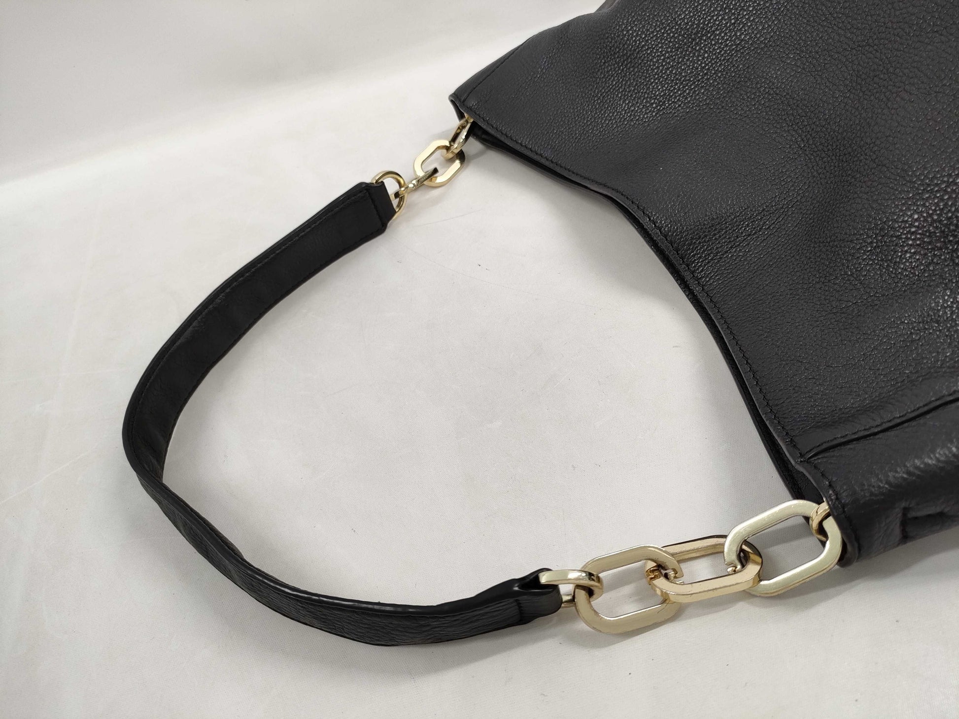 Tory Burch Leather Logo Gold Hardware Tote Bag Shoulder Bag