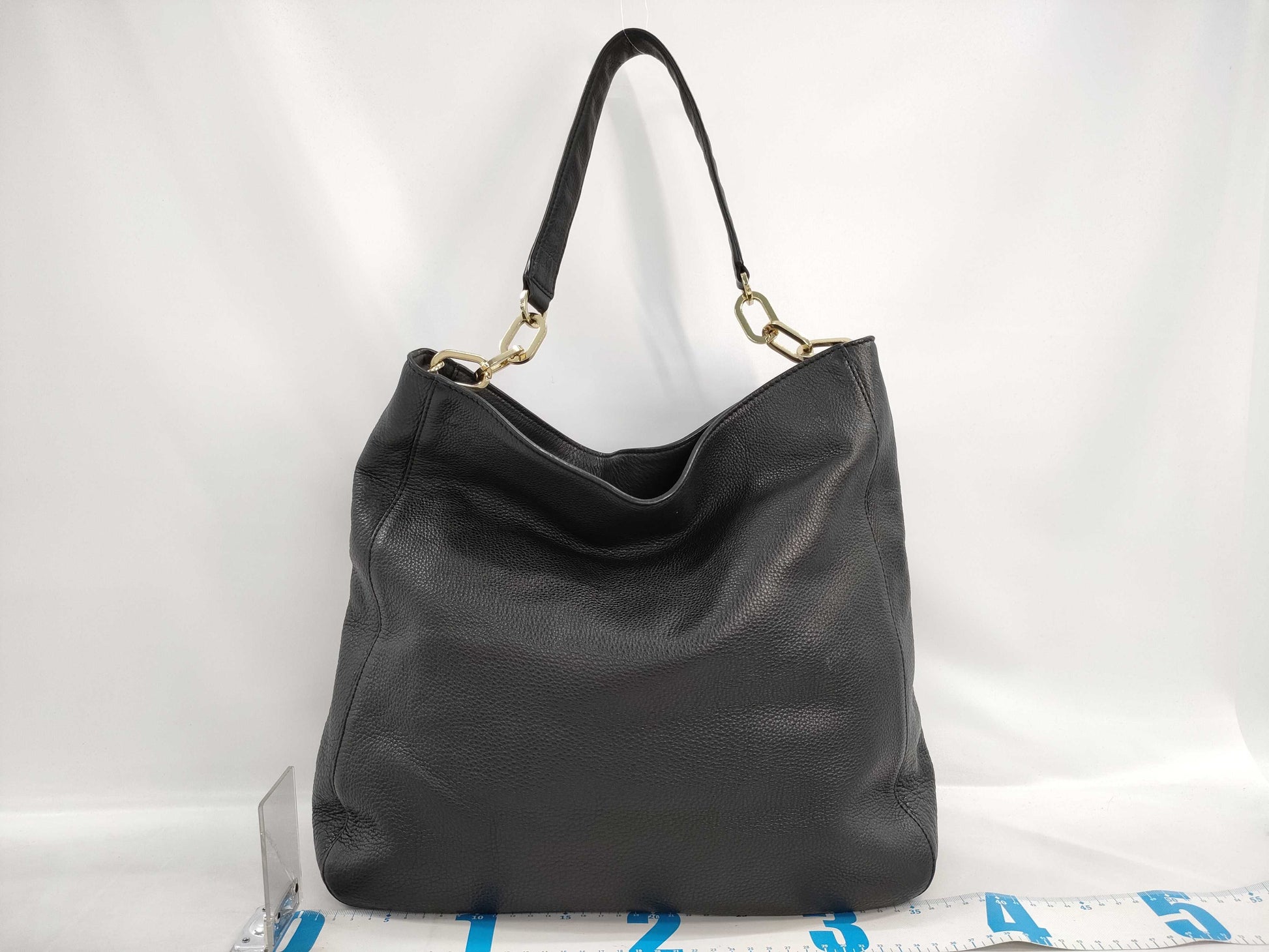 Tory Burch Leather Logo Gold Hardware Tote Bag Shoulder Bag