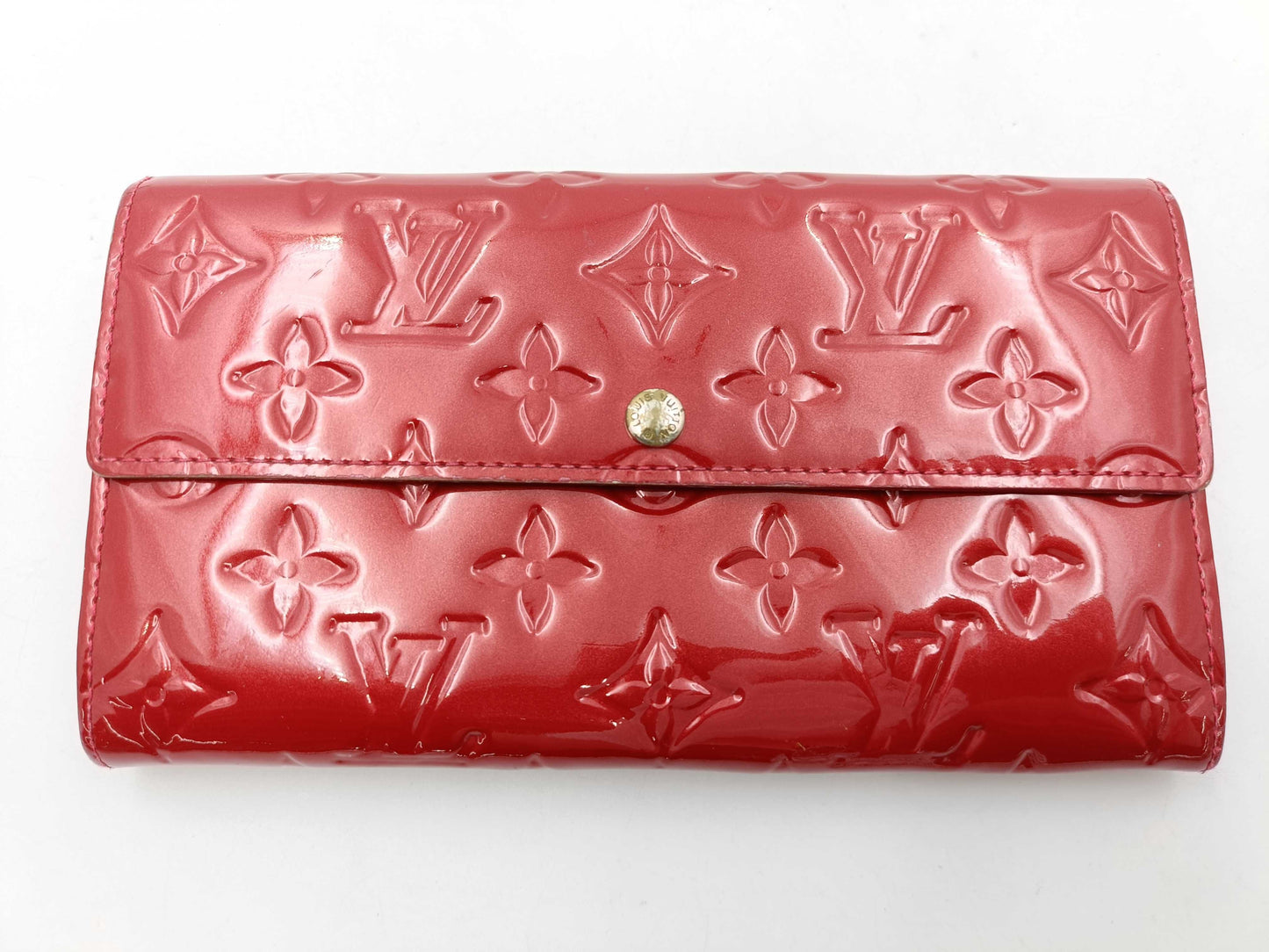 LOUIS VUITTON Vernis Portefeuille Sarah Red Wallet