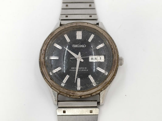 SEIKO Seikomatic Round Silver Day Date 8346-9010 Men's Watch