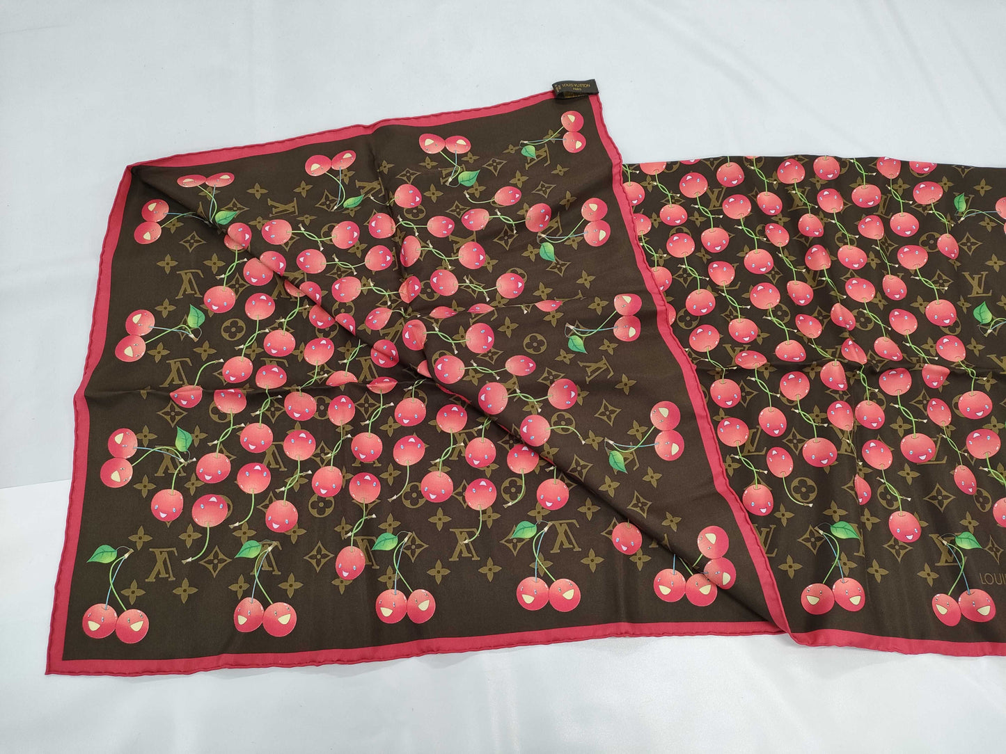 LOUIS VUITTON Monogram Cherry Scarf Scarf