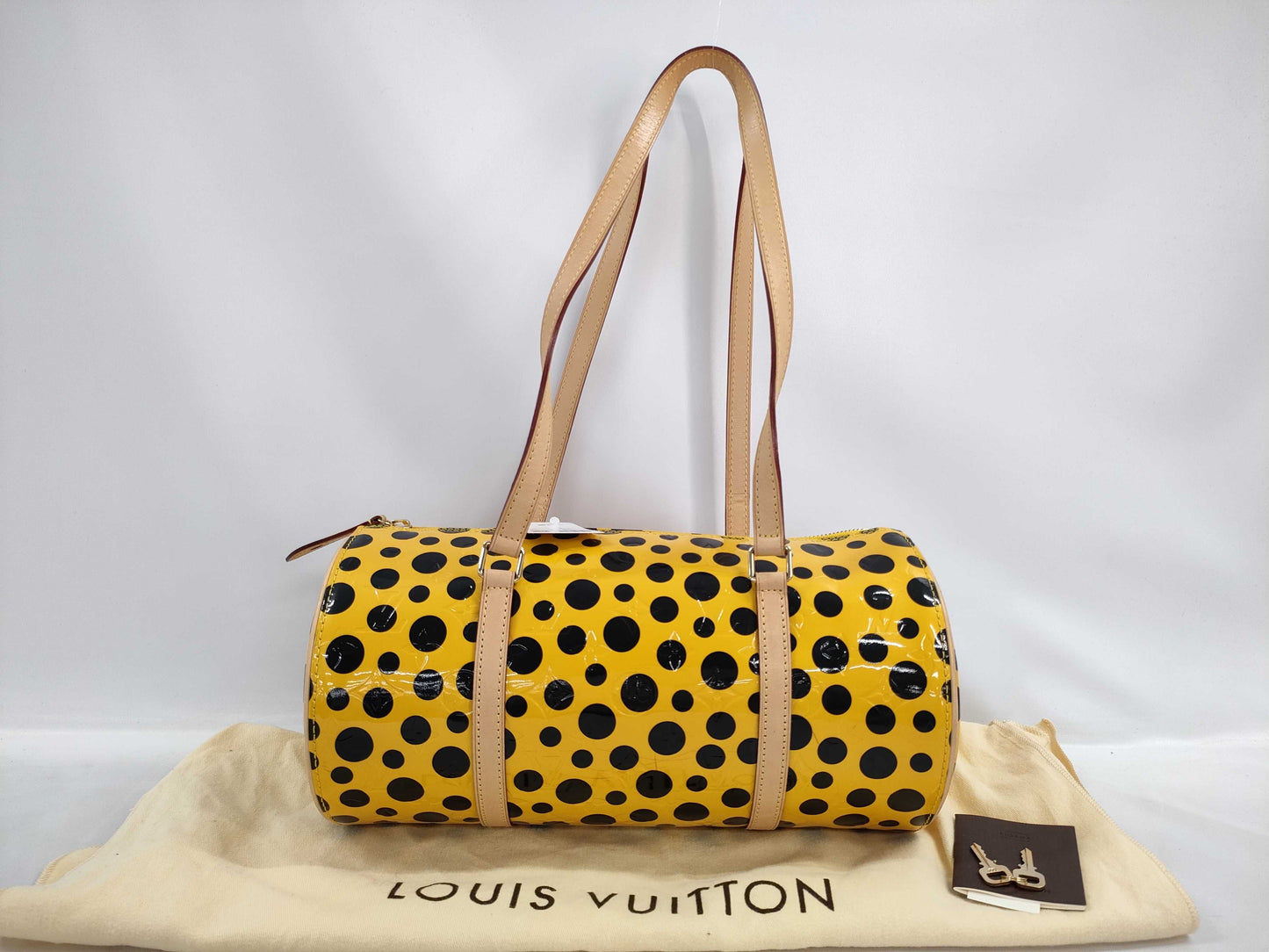 LOUIS VUITTON M91424 Yayoi Kusama Papillon Pumpkin Dot Tote Bag