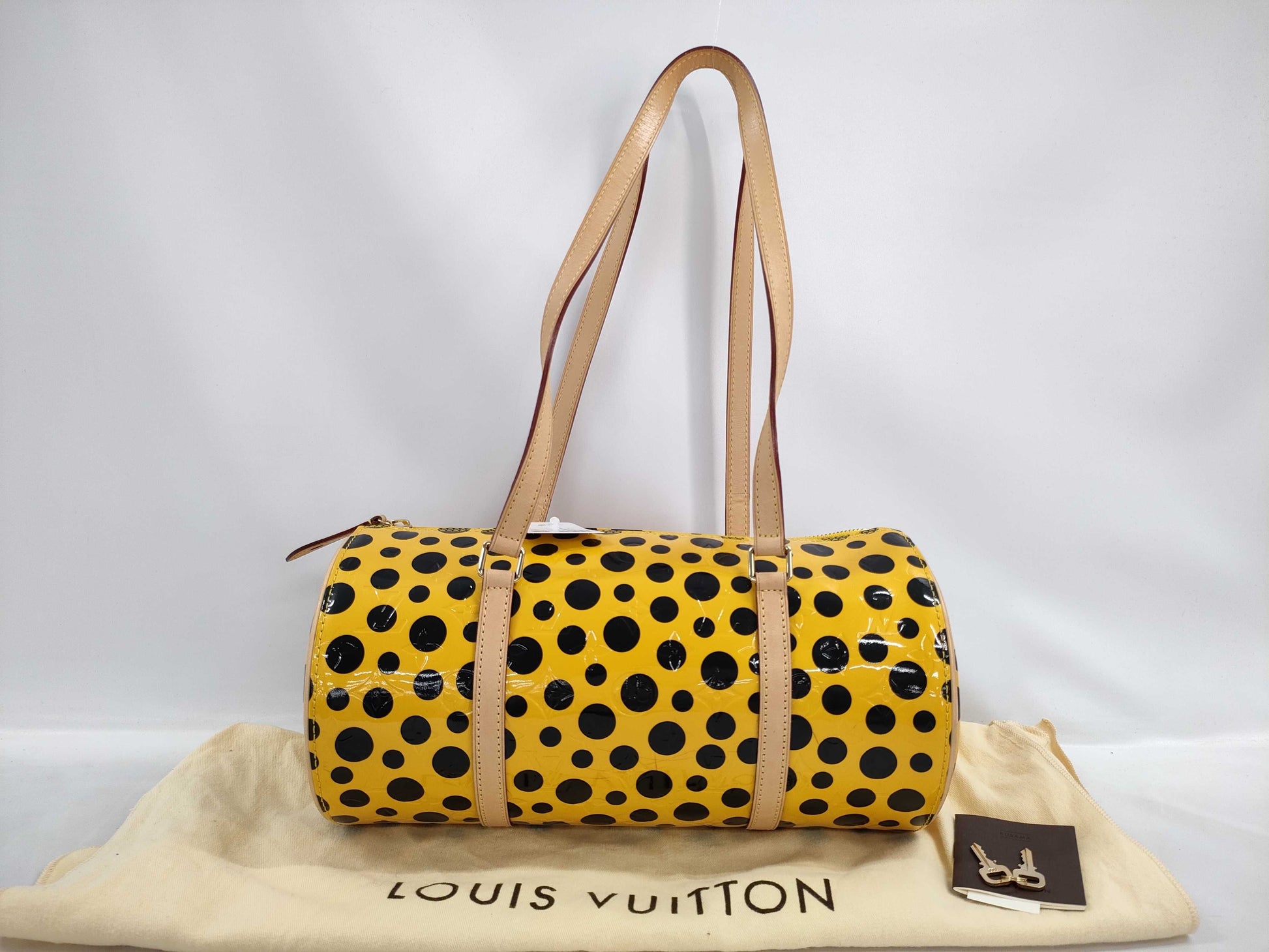 LOUIS VUITTON M91424 Yayoi Kusama Papillon Pumpkin Dot Tote Bag