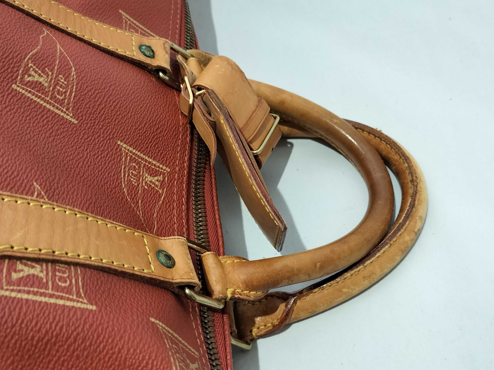 LOUIS VUITTON Louis Vuitton Cup M80020 Kabul Abogany Boston Bag