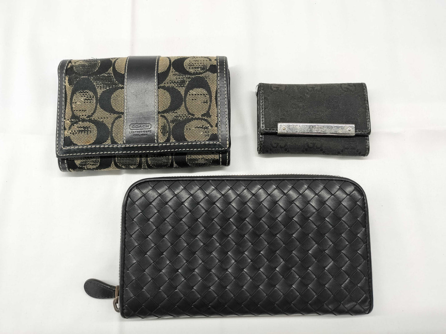 BOTTEGA VENETA Coach wallet/Gucci key case 3-piece wallet set