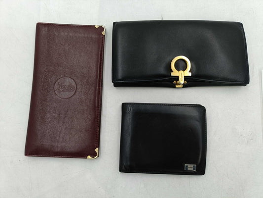 Salvatore Ferragamo Gancini Ferragamo/Celine Vintage Wallet 3-Piece Set