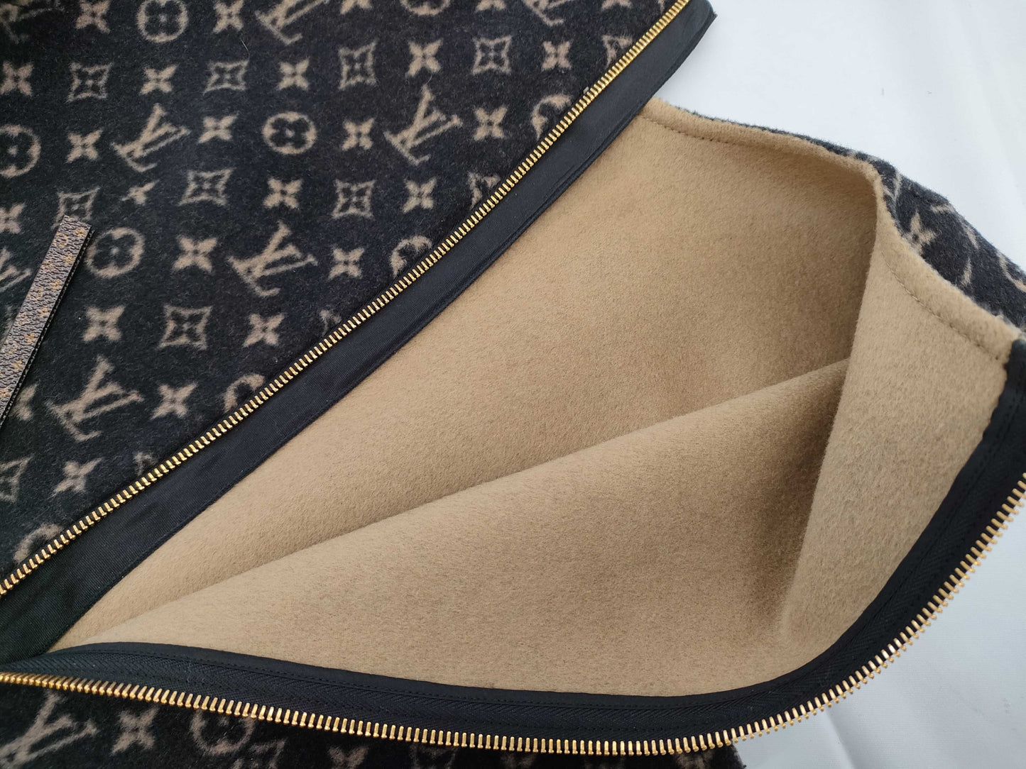 LOUIS VUITTON Monogram Wool Dress with Belt