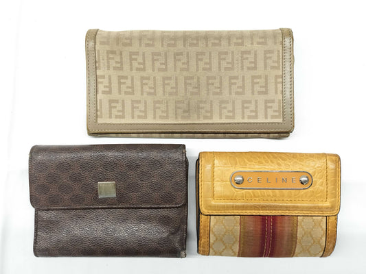 CELINE Fendi 3-Piece Wallet Set