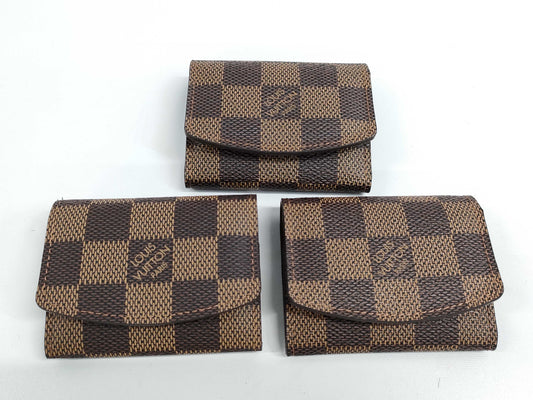 LOUIS VUITTON Damier Cufflink Case *3 Other Accessories