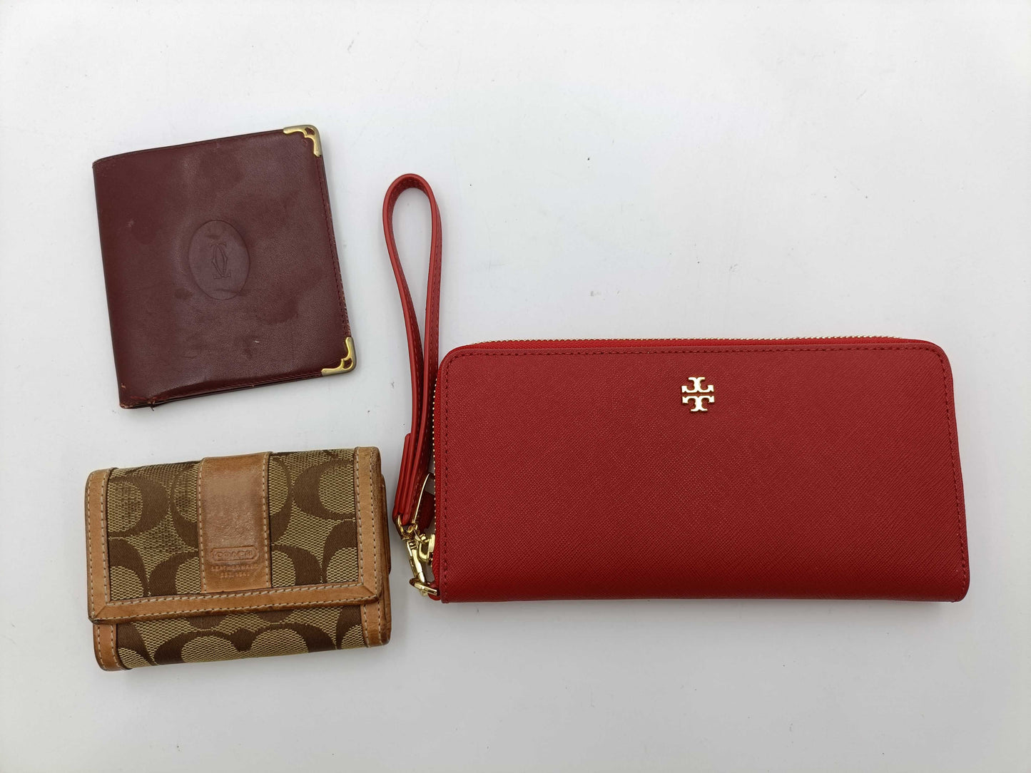 Cartier Coach/Tory Burch 3-Piece Wallet Set