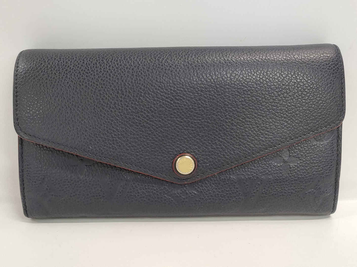 LOUIS VUITTON Monogram Empreinte Portefeuille Sarah Navy CA2138 Wallet