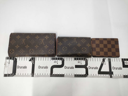 LOUIS VUITTON Monogram/Damier Accessory Set: Card Case, Pass Case, Business Card Holder