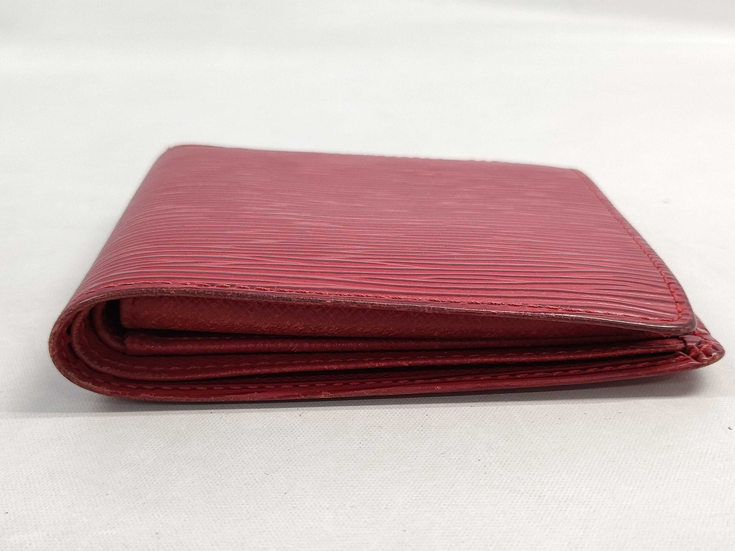 LOUIS VUITTON Epi folding wallet red