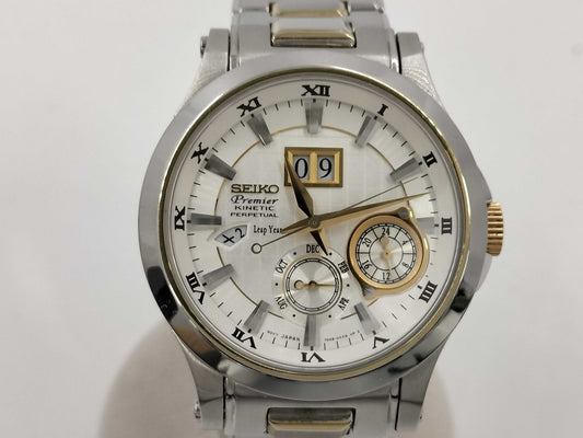 SEIKO 7D48-0AA0 Premier Kinetic Perpetual Complete Men's Watch