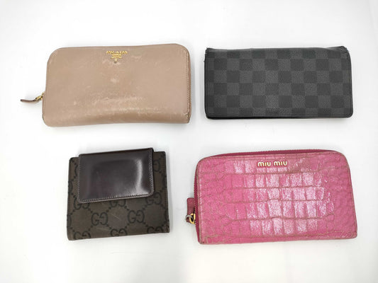LOUIS VUITTON Damier Graphite Prada/Gucci/Miu Miu Wallet Set and Other Accessories