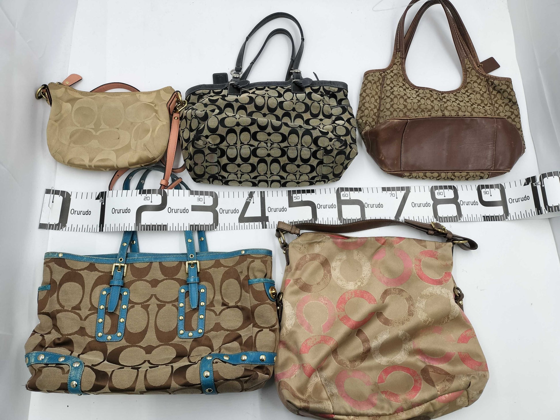 COACH Signature Canvas 5-Piece Bag Set