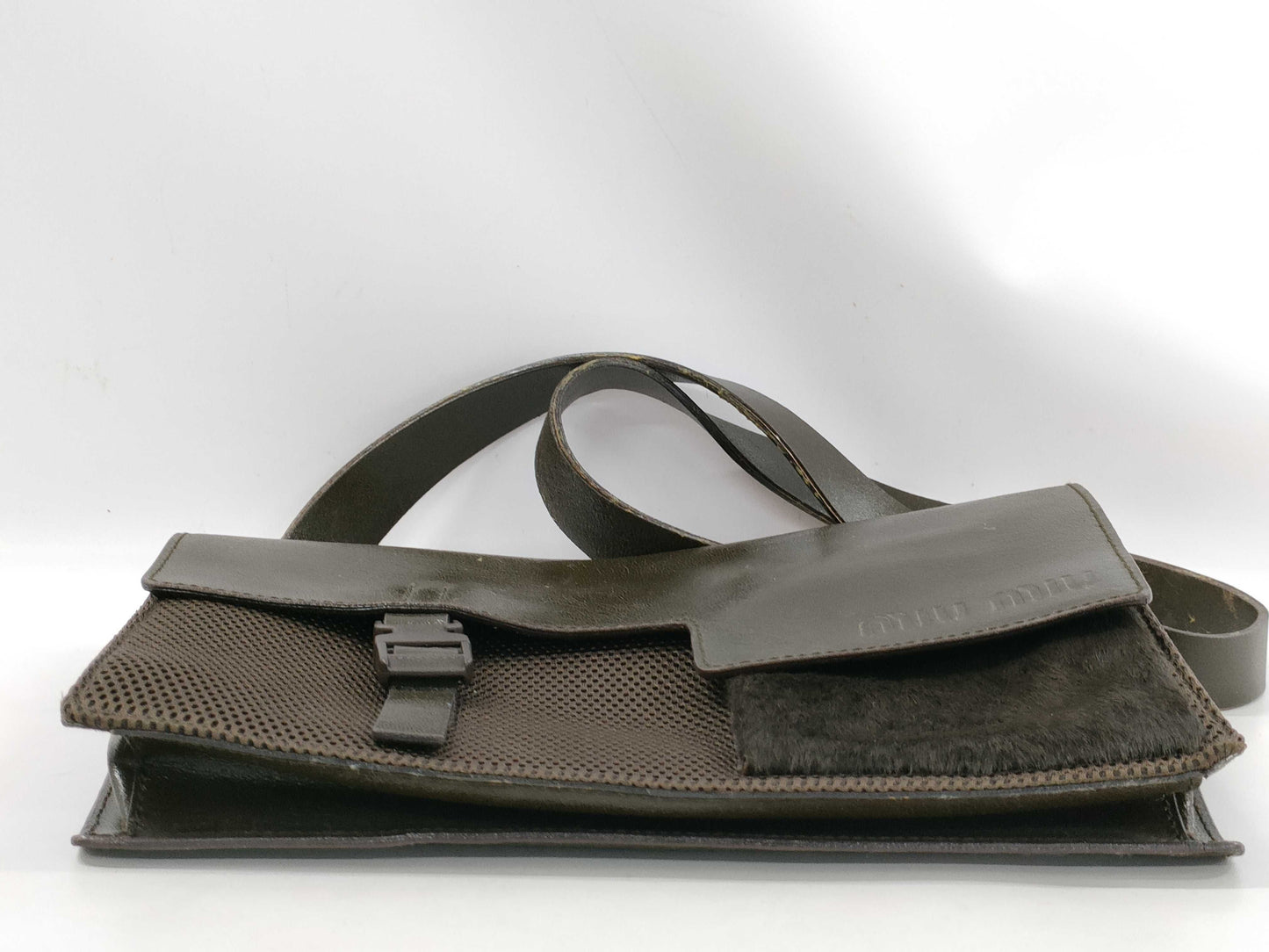 Miu Miu Mesh x Harako Shoulder Bag Khaki Shoulder Bag