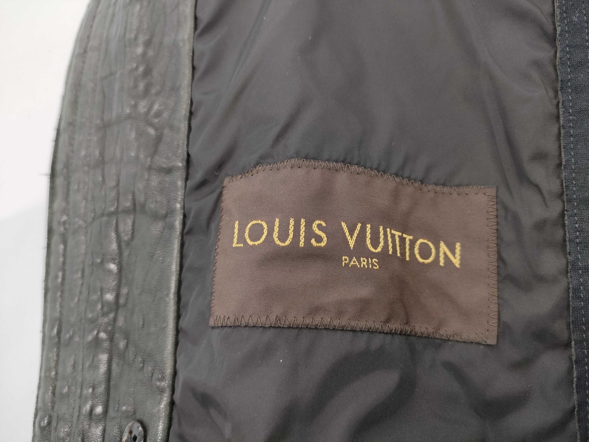 LOUIS VUITTON Fur Leather Coat Jacket