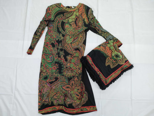 LEONARD Leonard Dress/Shawl Set Patterned Dress