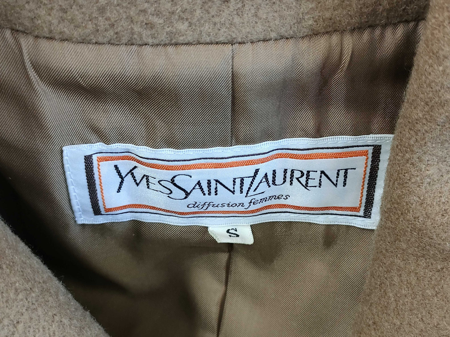 Yves Saint Laurent Wool Coat with Buttons