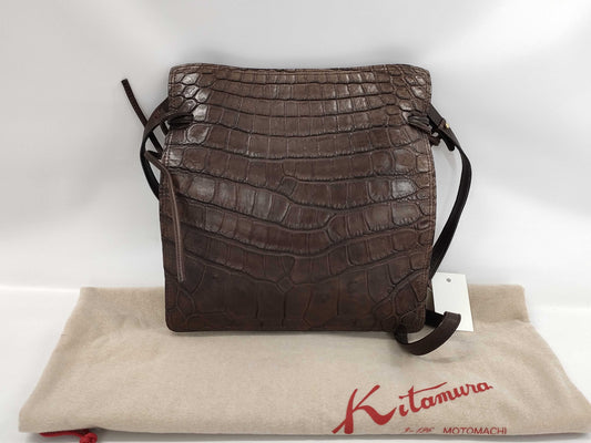Kitamura Crocodile Shoulder Bag