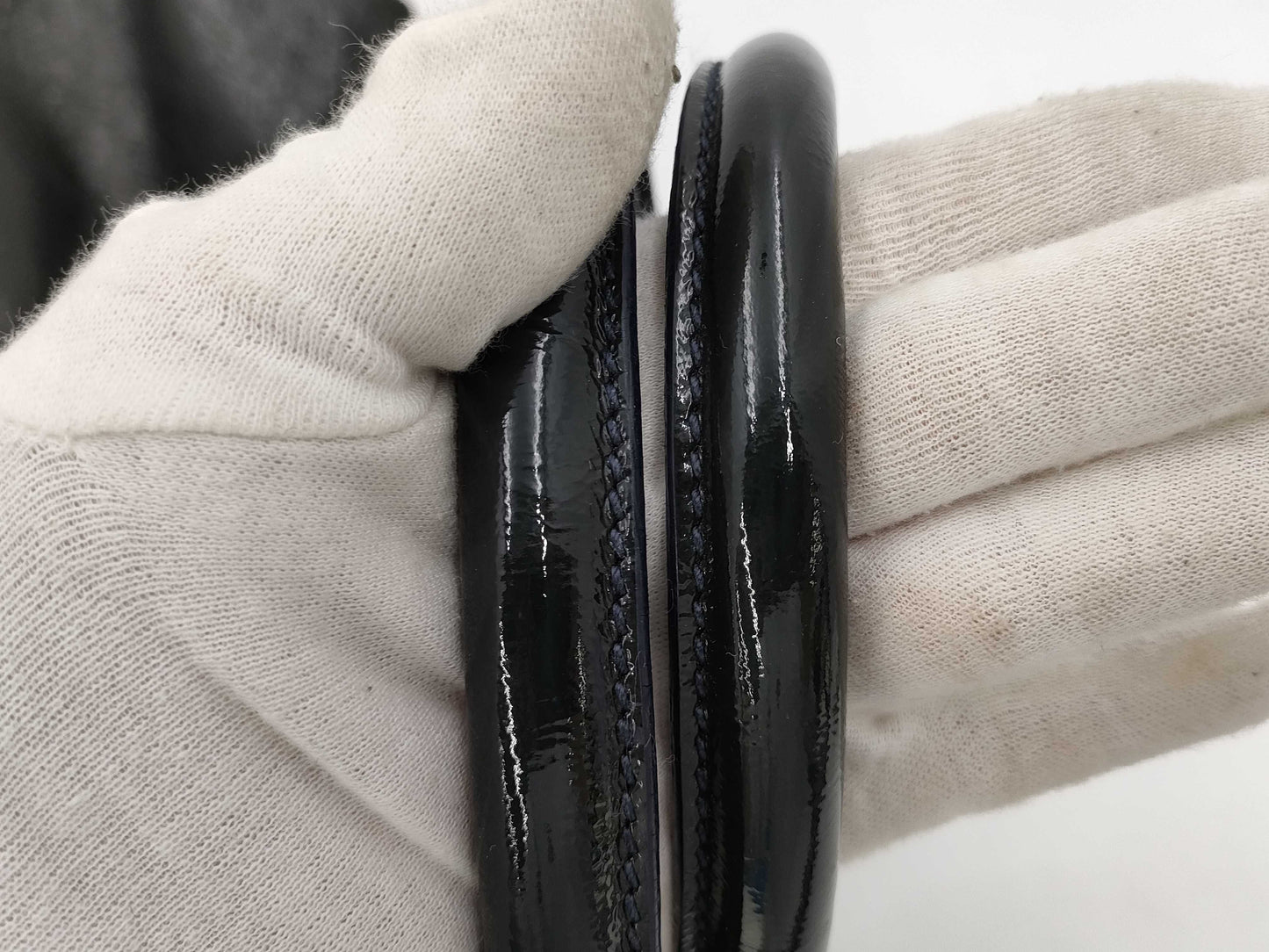 Yves Saint Laurent Y-Line Patent Leather Boston Handbag