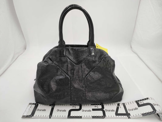 Yves Saint Laurent Y-Line Patent Leather Boston Handbag