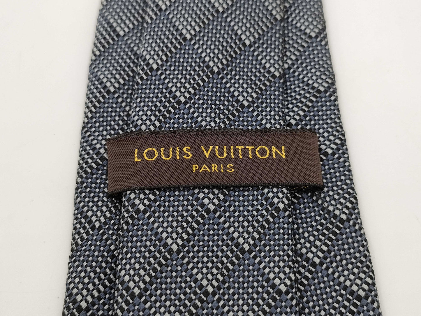 LOUIS VUITTON Gray Blue Tie