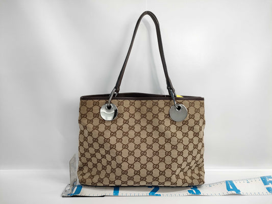 GUCCI GG Canvas x Leather Tote 120837 Tote Bag