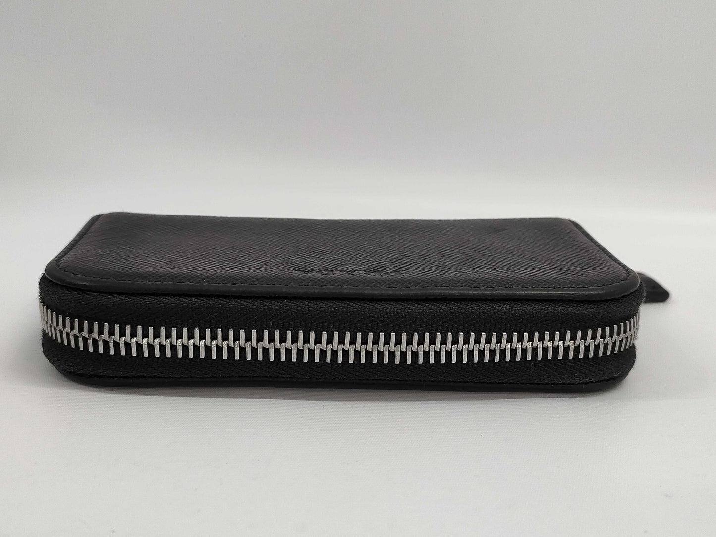 PRADA Saffiano/Round Zip/Key Case Key Case/Key Holder