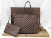 LOUIS VUITTON Damier N51105 Neverfull MM Tote Bag with Pouch