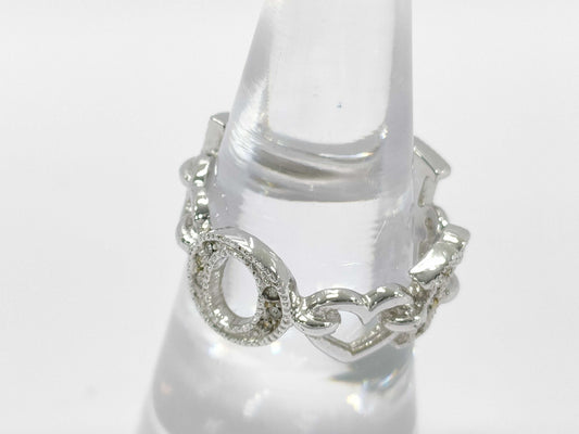 Dior Rhinestone Logo Ring